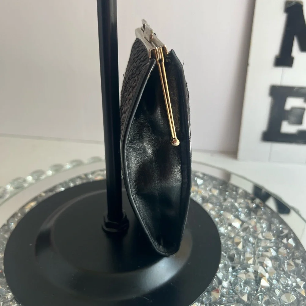 Dior Black Textured Accessory with Gold Detail